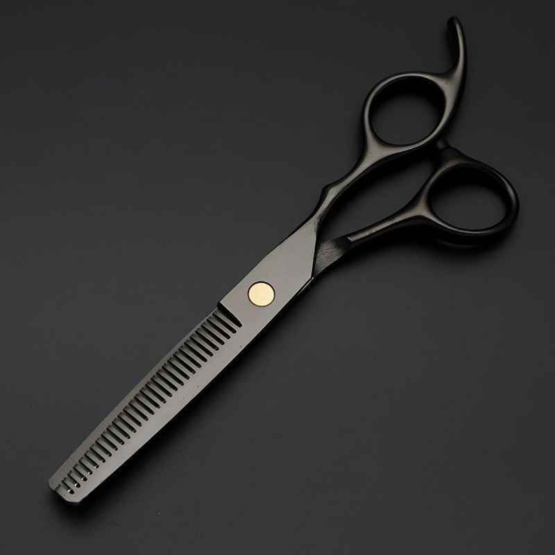 6-Inch Black Hair Scissor Set for Salon and Home Use
