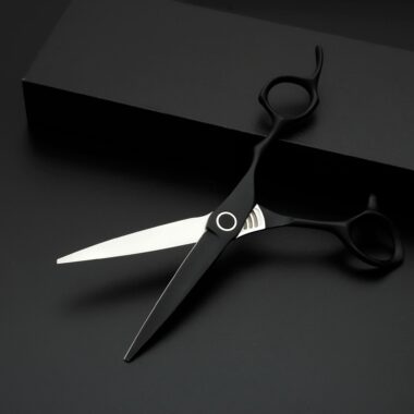  Black Gold Hair Scissor Set with Thinning and Cutting Shears