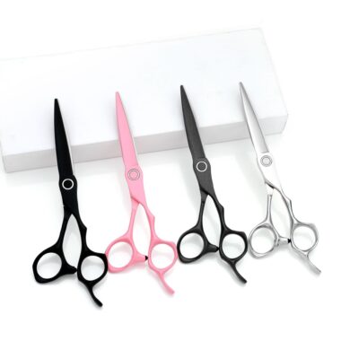  Black Gold Hair Scissor Set with Thinning and Cutting Shears