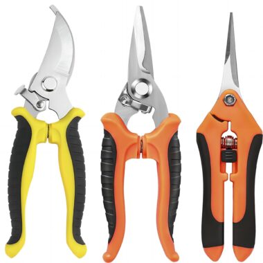 Stainless steel pruning shears set for fruit trees and vineyards