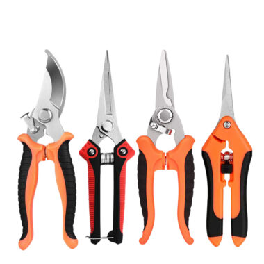 Stainless steel pruning shears set for fruit trees and vineyards
