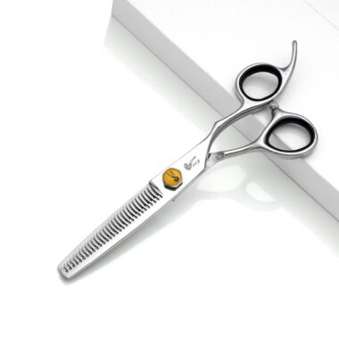 Pipe Handle Hair Scissor Set with Fishbone Thinning Shear