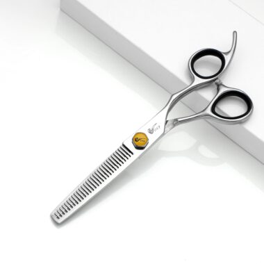 Pipe Handle Hair Scissor Set with Fishbone Thinning Shear