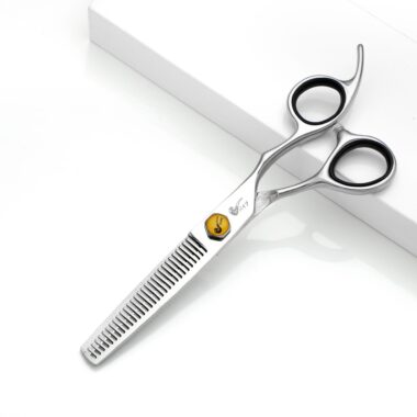 Pipe Handle Hair Scissor Set with Fishbone Thinning Shear