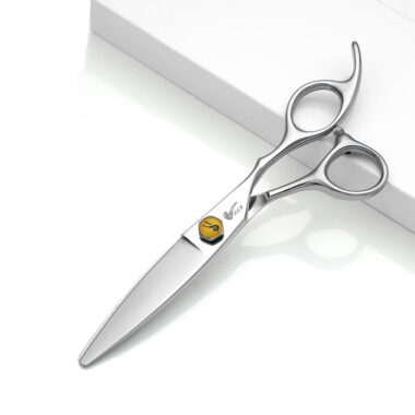 Pipe Handle Hair Scissor Set with Fishbone Thinning Shear