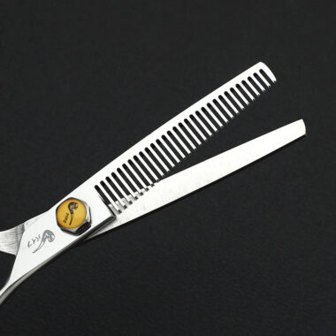 Pipe Handle Hair Scissor Set with Fishbone Thinning Shear