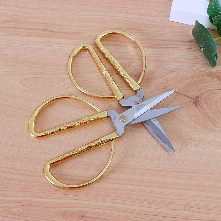 High-end stainless steel wedding scissors with dragon-phoenix design