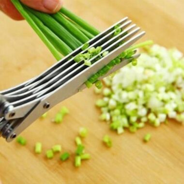 Multi-layer stainless steel kitchen herb scissors for onion and nori