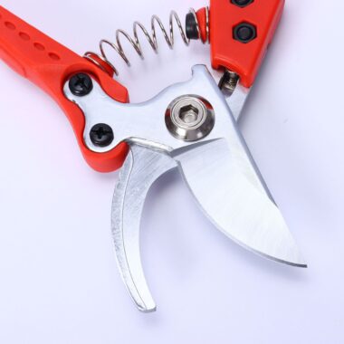 Grafting and pruning shears with non-slip handle for fruit trees