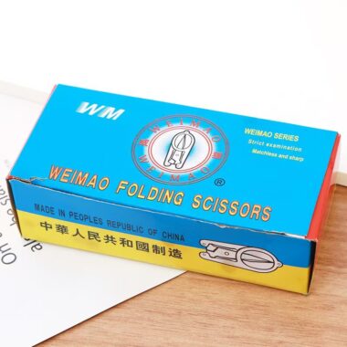 Portable folding stainless steel scissors for sewing and travel use