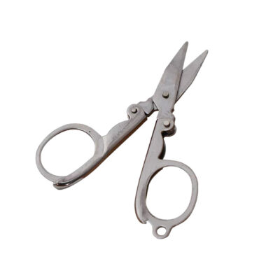 Portable folding stainless steel scissors for sewing and travel use