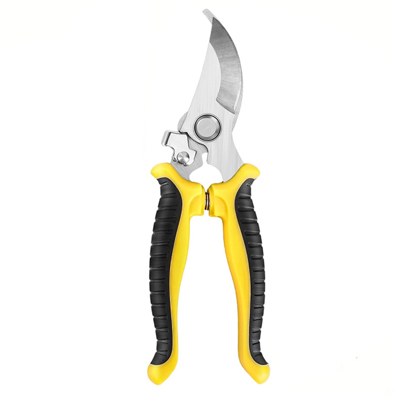 Bent head pruning shears for bonsai, flower, and thick branch cutting